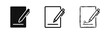 © drawing lines - Contract signing icon set with a pen and document in solid, outline and hand-drawn sketch styles.