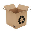 © Hasina - Open cardboard box with recycling symbol