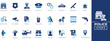 © SokretiRani - Police solid icon set featuring law enforcement symbols: jail, arrest, investigation, police car, surveillance, handcuffs, and station vector.