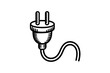 © Subir - Simple power plug adapter with cord illustration