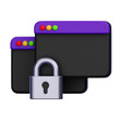 © Supri - Secure digital data and online privacy protection with padlock icons superimposed on a computer screen symbolizing cybersecurity and data safety on the internet