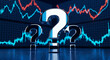 © MSTRUMAKTER - Financial market uncertainty with question marks and stock graphs question uncertainty business analysis investing volatility financial information decisions strategy corporate