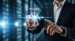 © Rabeiroo - Businessman touching digital screen for word values glowing compass, for corporate ethics, strategic direction, moral principles, professional business leadership