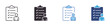 © Kamrul - Checklist with Person Icon Set, task completion and profile management concept, productivity and organization, vector icons