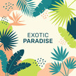 © Muhmmad - Summer tropical beach vector illustration with palm trees, sun and sea landscape