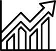 © Ye - Upward Trend Graph Icon: Business Growth, Financial Success, Progress and Strategy