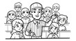 © Defra - Smiling referee teaching enthusiastic young students in classroom.