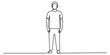 © Alo 2026 Arts - Continuous single line drawing of a man standing Vector, illustration