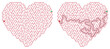 © Ольга Моторина - Heart shaped maze puzzle in pink and red representing logic game with copy space