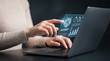 © AucArtStudio - Ai agent workflow agentic dashboard futuristic hologram interface glowing. intelligence solution management. future innovation system, assistant network process, automation technology