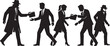 © ali hossain 10 - Business people, office workers, black silhouettes, vector icons, professional team