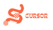© Karisa - Abstract Orange Cursor Shape with Checkered Spheres