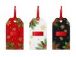 © TawhidulIslam - Assorted christmas gift tags with festive designs and red ribbons