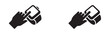 © Siyam Islam - Hand touching screen of smart watch icons on transparent background showing finger interaction with wearable dev.