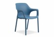 © Jannatul - A blue chair with armrests and four legs