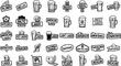 © victoria - Black and White Line Art Beer Icons: Lager, Pilsner, Bock, Helles, Porter, Stout Styles