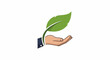 © nuh - A hand in a suit jacket holds a green leaf and stem