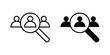 © Cristiane - job vacancy icon lineart style, silhouette flat icons
