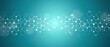 © Pixels Stock - Abstract scientific network of hexagons and glowing particles on turquoise background science and technology concept.