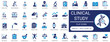 © Iconova Studio - clinical study  icon set. research, laboratory, medical, trial, science, experiment, analysis, review, study, question, result, dosage, healthcare. editable solid glyph vector illustration.
