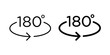 © Warpiya - 180 degrees icon editable stroke Line pack. Clipart icon set