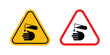 © Warpiya - Corrosive acid safety sign editable stroke Line pack. Clipart icon set