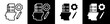 © Adityaayoga - Cognitive Test Icon Set In Black And White Filled Style Collection