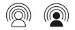 © Masuda Akthar - User Network Icon Set, Personal Connectivity and Communication Symbol, Outline and Solid Style. Vector Illustration.