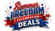 © designerjahanara - Summer sale banner with fireworks and celebration text on blue background