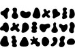 © vexeledge - Set of black organic blob shapes and liquid abstract forms
