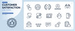 © VectorNest 95 - Customer Satisfaction and Client Feedback Service Vector Line Icons Set