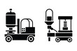 © Sadek - Collection of industrial machinery and construction drilling equipment icons