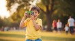 © Purple 1 - Celebrating world photography day with a young photographer in a park