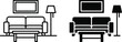 © MdKhokon - Living room furniture and interior design layout icons