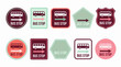 © Noviza - Flat Vector Bus Stop Icons Collection Transportation Signs Commercial Use