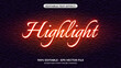 © AF DigitalArtStudio - Red Highlight glow text effect. Editable glowing neon text style on the brick wall background