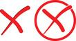 © uniqueartr - red cross mark, red cross symbol on white background. red cross x letter vector flat illustration design.