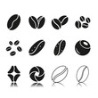 © Ovi Das - Collection of coffee bean icons in various styles and designs