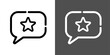 © moshi-moshi - 星マークのレビュー吹き出しベクターアイコン