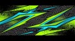 © kucret - Green geometric streaks racing livery wrap design.