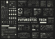 © Spacelabs - Set of Abstract Micrographic element Futuristic UI Cyber Futuristic technology Collection