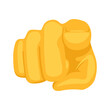 © Inka - Index pointing at the viewer, hand sign emoji, hand gesture symbol, vector icon illustration, isolated on transparent background.