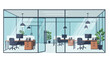 © Arara - Modern office interior with glass walls and workstations