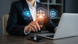 © AucArtStudio - Ai ethics justice law technology society ai ethics transform society legal fairness concept business. future intelligence innovation. algorithm network learning system, justice law policy