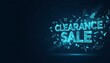 © Rashidul - Glowing digital clearance sale text with abstract particles. end of the year sales offer eofy business offer clearance promotion. end of the year sales offer eofy business offer
