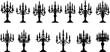 © Tanna Tints - Set of Vintage Candelabra and Candle Holder Silhouettes