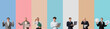 © Pixel-Shot - Diverse young men in business attire holding laptops and documents