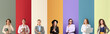© Pixel-Shot - Diverse women professionals standing against colorful backgrounds