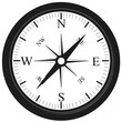 © irul - Black and white compass illustration isolated on white background for direction