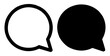 © Артур Дацко - Two chat bubble icons in black and white representing communication and messaging on transparent background